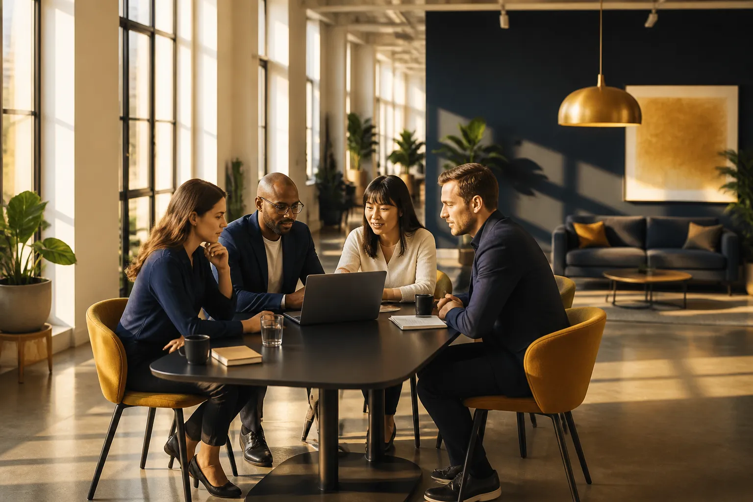 ScaleXai community members collaborating in a modern workspace